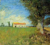 Gogh, Vincent van - Farmhouses in a Wheat Field